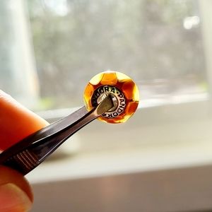 Pandora Yellow Murano Glass Bead Sterling Silver Retired